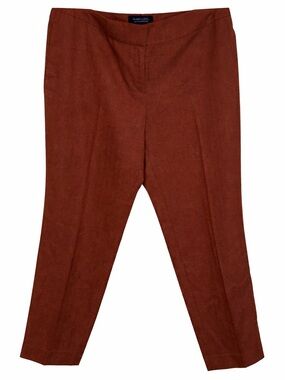 Even Picone Rust Straight Leg Career Pants Size 16 High Waist Workwear Trousers